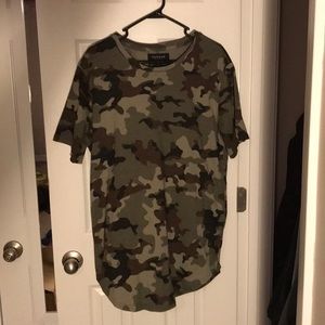 Pacsun Scallop Cut Camo T-Shirt